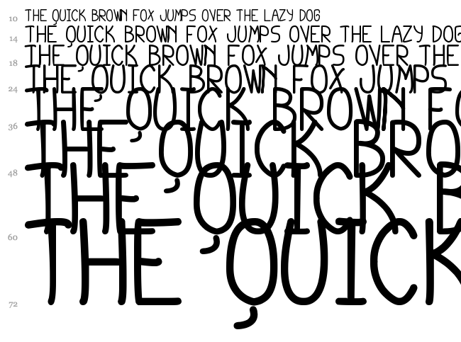 Cursi Extra TFB font waterfall